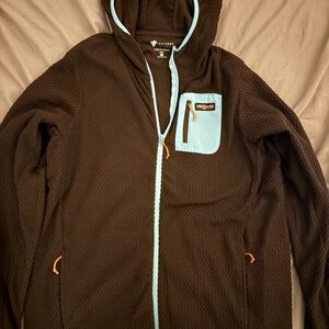 Men's Black and Light Blue Performance Jacket